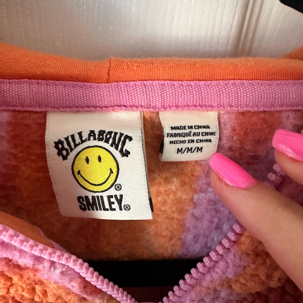 Billabong x Smiley Cozy Smiles / Cozy Fleece Half-Zip Hoodie - Picture 3 of 6